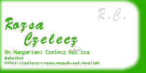 rozsa czelecz business card